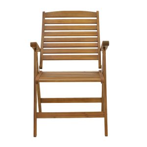 282 000007 3 6 Foldable 5 position armchair Warmo pakoworld acacia wood natural 62x66x110cmOutdoor furniture > Garden armchairs