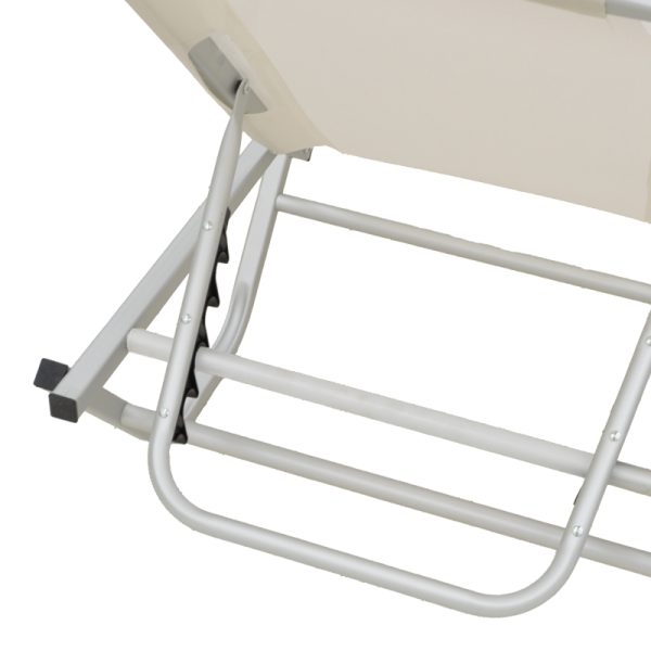 283 000001 3 3 Dessie deckchair pakoworld aluminum stackable textilene off-white 56x188x30cmOutdoor furniture > Sunbeds