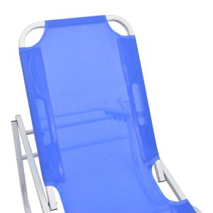 283 000004 3 4 Dessie pakoworld aluminum stackable textilene blue 56x188x30cmOutdoor furniture > Sunbeds