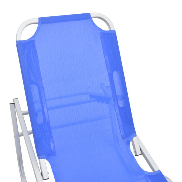 283 000004 3 4 Dessie pakoworld aluminum stackable textilene blue 56x188x30cmOutdoor furniture > Sunbeds
