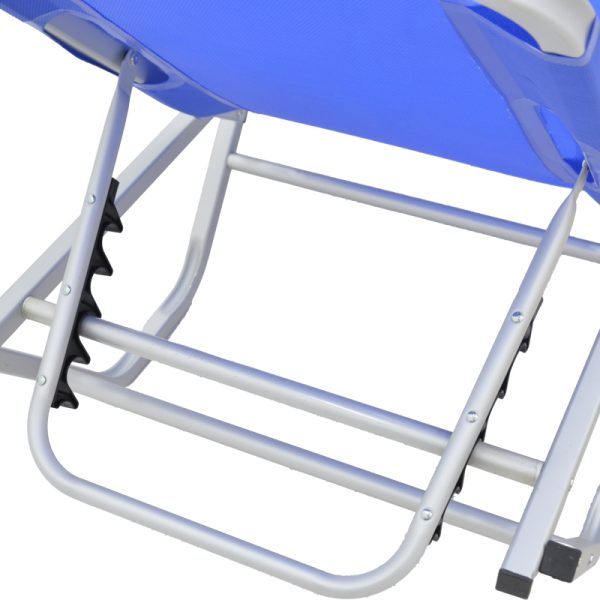 283 000004 4 4 Dessie pakoworld aluminum stackable textilene blue 56x188x30cmOutdoor furniture > Sunbeds