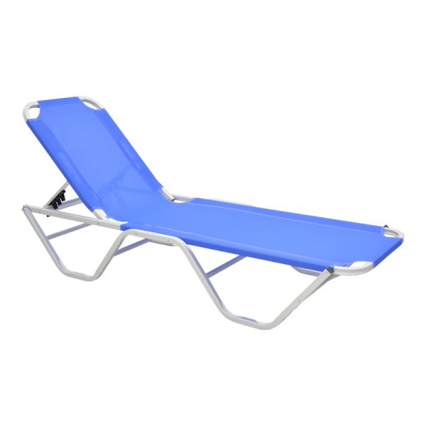 283 000004 7 Dessie pakoworld aluminum stackable textilene blue 56x188x30cmOutdoor furniture > Sunbeds