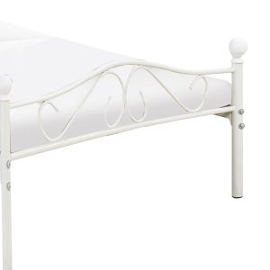 285 000006 2 7 Bed Yorick pakoworld white metal 90x190cmIndoor furniture > Beds