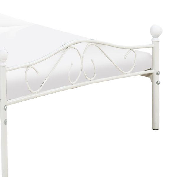 285 000006 2 7 Bed Yorick pakoworld white metal 90x190cmIndoor furniture > Beds