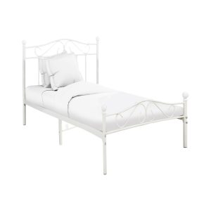 285 000006 9 Bed Yorick pakoworld white metal 90x190cmIndoor furniture > Beds