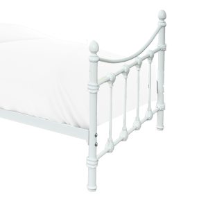 285 000009 3 2 Bed Beowulf pakoworld white metal 90x190cmIndoor furniture > Beds