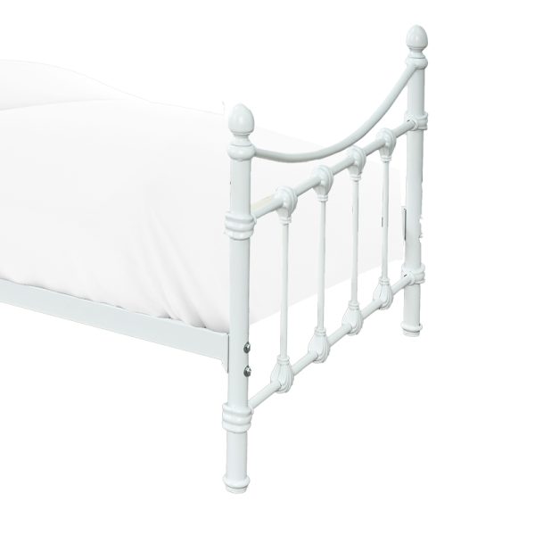 285 000009 3 2 Bed Beowulf pakoworld white metal 90x190cmIndoor furniture > Beds