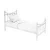 285 000009 5 Bed Beowulf pakoworld white metal 150x200cmIndoor furniture > Beds