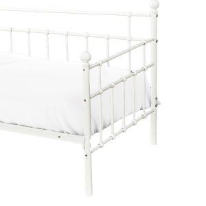 285 000012 3 8 Bed-Sofa Havelock pakoworld white metal 90x190Indoor furniture > Beds