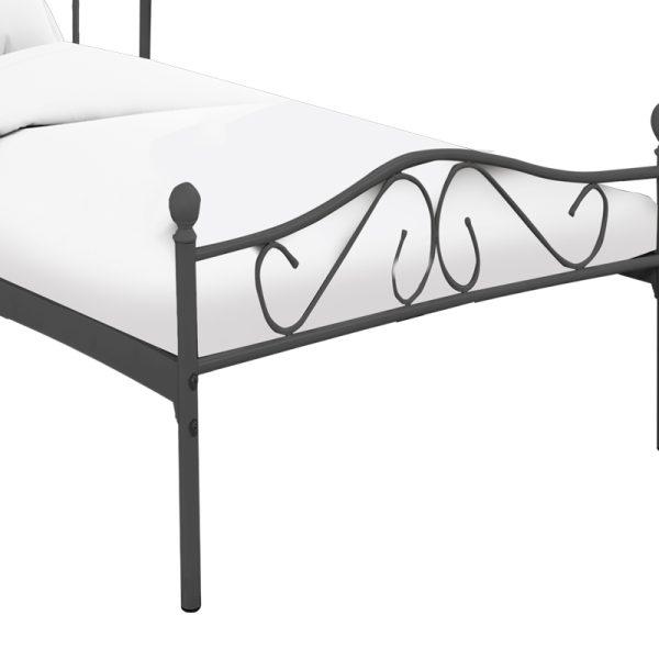 285 000013 2 6 Bed Yorick pakoworld b;ack metal 90x190cmIndoor furniture > Beds