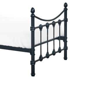 285 000016 3 4 Bed Beowulf pakoworld black metal 90x190cmIndoor furniture > Beds