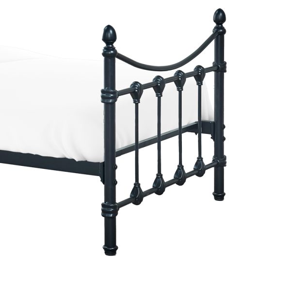 285 000016 3 4 Bed Beowulf pakoworld black metal 90x190cmIndoor furniture > Beds