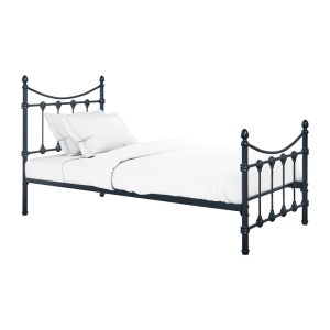 285 000016 7 Bed Beowulf pakoworld black metal 90x190cmIndoor furniture > Beds