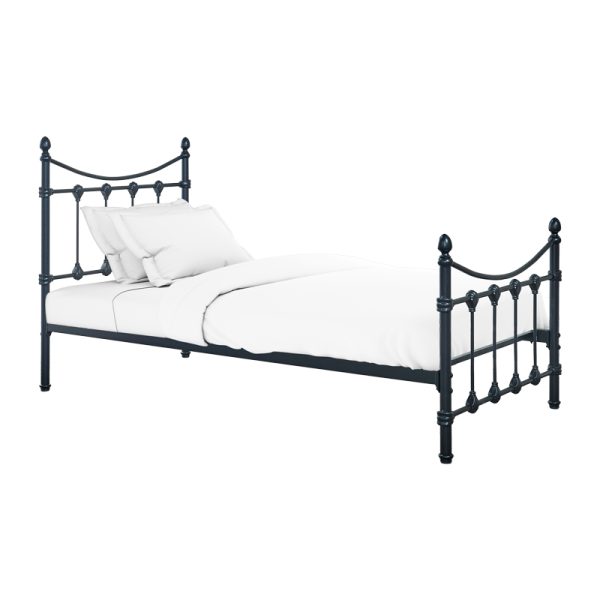 285 000016 7 Bed Beowulf pakoworld black metal 90x190cmIndoor furniture > Beds