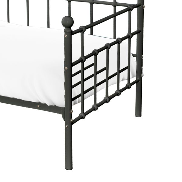 285 000019 3 7 Sofa-Bed Havelock pakoworld black metal 90x190Indoor furniture > Sofas-bed