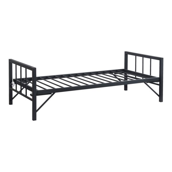 285 000021 4 Bed-Sofa Remmie pakoworld metal in black shade 90x190cmIndoor furniture > Beds