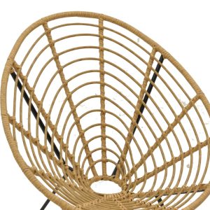 286 000010 4 3 Naoki armchair pakoworld pe natural-metal black leg 78x74x87cmOutdoor furniture > Garden armchairs
