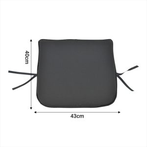 286 000013 3 9 Chair cushion Pildo pakoworld black fabric 45x40x3cmIndoor furniture > Chairs