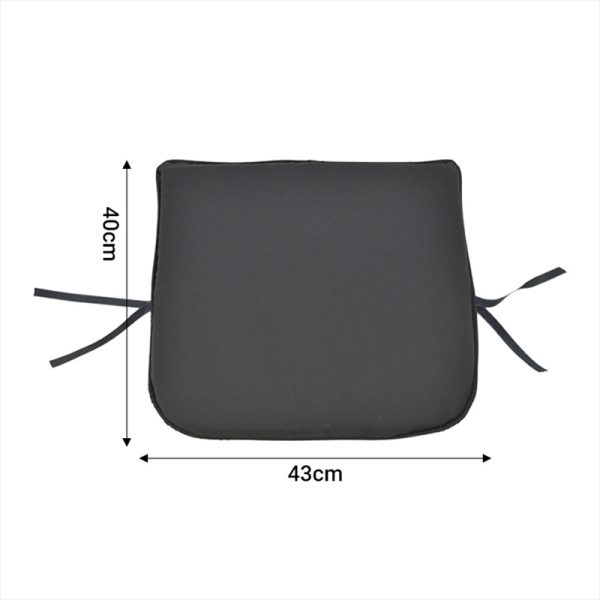286 000013 3 9 Chair cushion Pildo pakoworld black fabric 45x40x3cmIndoor furniture > Chairs