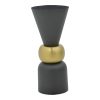 287 000003 6 Side table Cogent Inart black-gold metal D46x50cmSPRING OFFERS