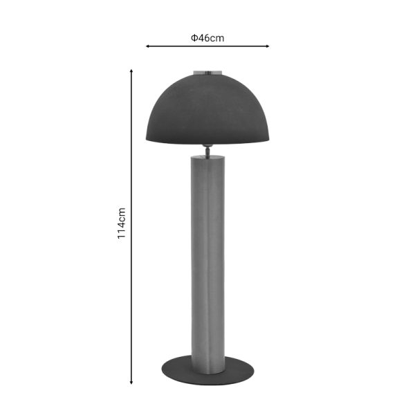 287 000004 3 2 Floor lamp Cableler Inart Ε27 black metal D46x114cmSPRING OFFERS