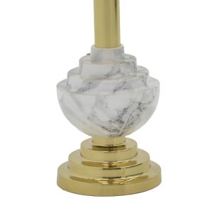 287 000006 2 2 Side table Cogent Inart marble grey-gold metal D41x44cmSPRING OFFERS