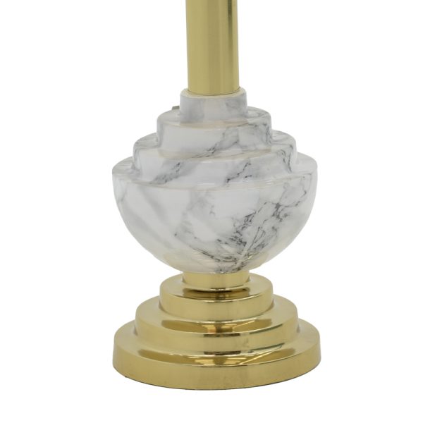 287 000006 2 2 Side table Cogent Inart marble grey-gold metal D41x44cmSPRING OFFERS