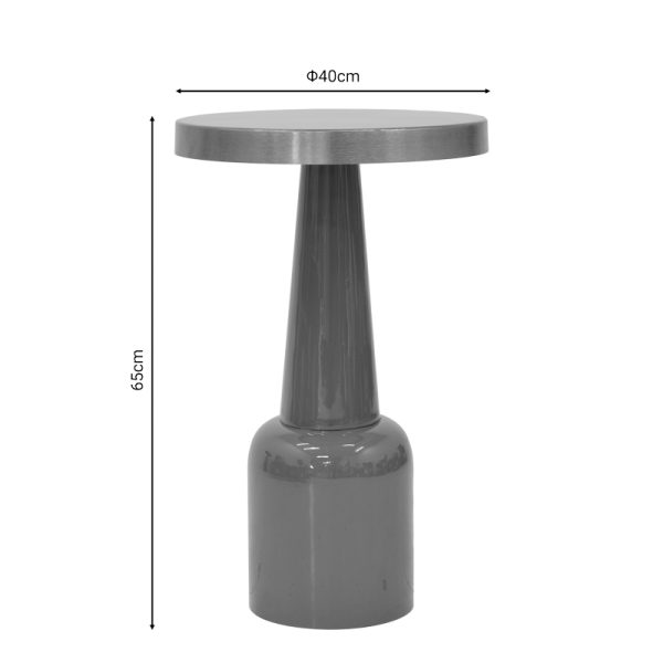 287 000007 2 2 Side table Easyful Inart rotten apple-gold metal D40x65cmSPRING OFFERS