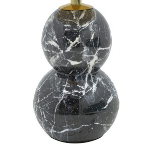 287 000009 2 2 Side table Dearest Inart marble black-gold metal D41x57cmSPRING OFFERS