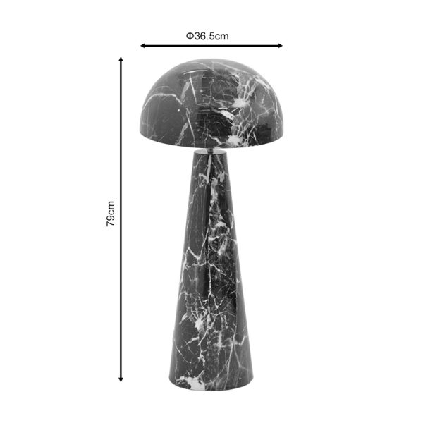 287 000011 2 3 Floor lamp Flozer Inart Ε27 marble black metal D36.5x79cmSPRING OFFERS