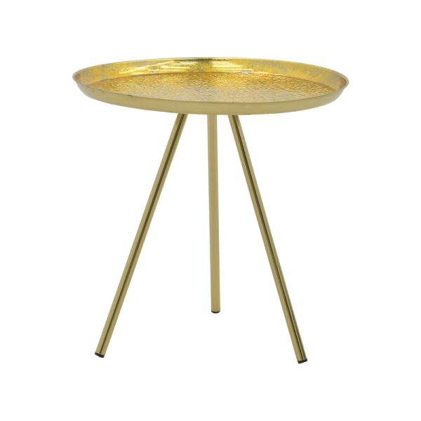 287 000013 7 Side table Jacksie Inart gold metal D51x54cmSPRING OFFERS