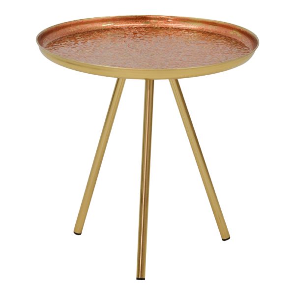 287 000014 4 Side table Jacksie Inart bronze-gold metal D46x48cmSPRING OFFERS