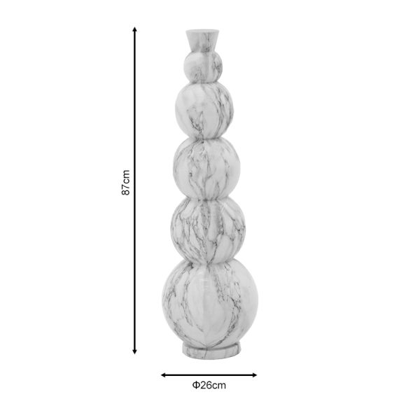 287 000016 3 2 Vase Lopel Inart black-gold metal D26x87cmSPRING OFFERS