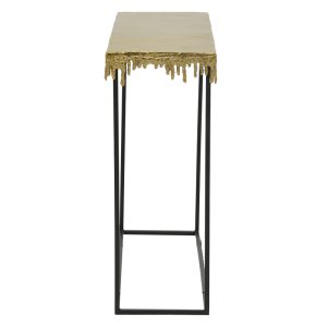 287 000018 2 2 Console table Bulco Inart gold-black metal 80.5x28x72cmSPRING OFFERS