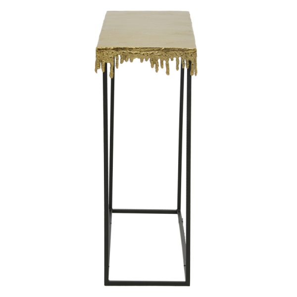 287 000018 2 2 Console table Bulco Inart gold-black metal 80.5x28x72cmSPRING OFFERS