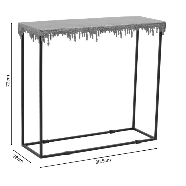 287 000018 4 2 Console table Bulco Inart gold-black metal 80.5x28x72cmSPRING OFFERS