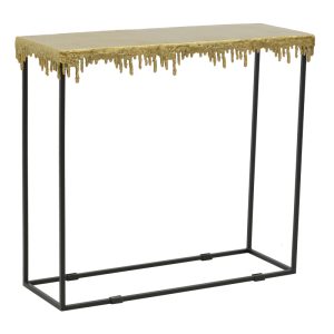 287 000018 5 Console table Bulco Inart gold-black metal 80.5x28x72cmSPRING OFFERS
