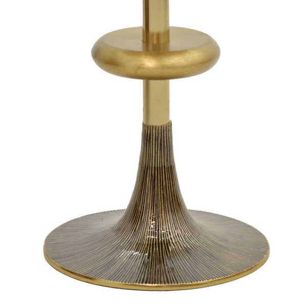 287 000020 3 3 Side table Trego Inart gold-black metal D39x55cmIndoor furniture > Tables auxiliary