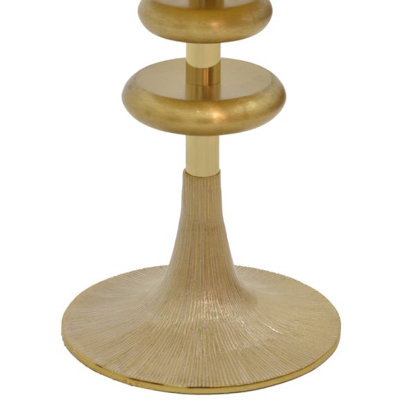 287 000021 3 5 Side table Trego I Inart gold-white metal D33x42cmSPRING OFFERS