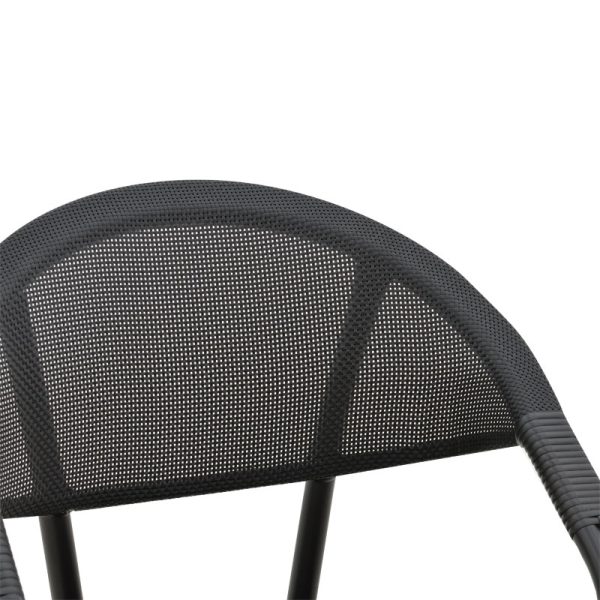 289 000001 4 3 Armchair Isaia pakoworld black aluminum-textilene black 57x57x83cmOutdoor furniture > Garden armchairs