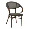 289 000002 8 Armchair Azelie pakoworld dark grey textilene-dark grey aluminium leg-plywood arms 56x75x88cmOutdoor furniture > Garden armchairs