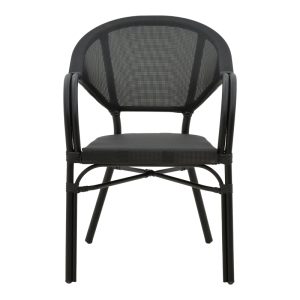 289 000005 3 3 Armchair Elyza pakoworld black aluminum-black textilene 57x62x84cmOutdoor furniture > Garden armchairs