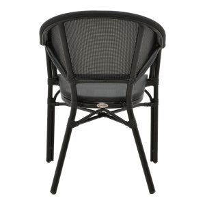 289 000005 4 3 Armchair Elyza pakoworld black aluminum-black textilene 57x62x84cmOutdoor furniture > Garden armchairs
