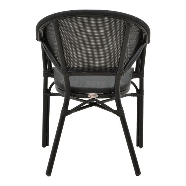 289 000005 4 3 Armchair Elyza pakoworld black aluminum-black textilene 57x62x84cmOutdoor furniture > Garden armchairs