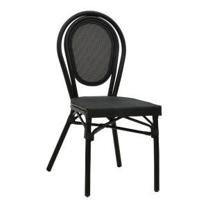 289 000006 5 Chair Nacia pakoworld black aluminum-black textilene 45x59x85cmOutdoor furniture > Garden chair