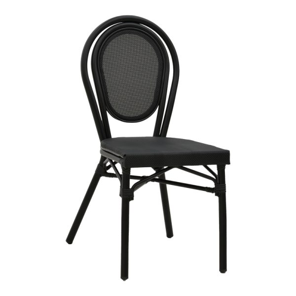289 000006 5 Chair Nacia pakoworld black aluminum-black textilene 45x59x85cmOutdoor furniture > Garden chair