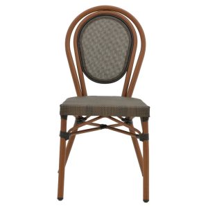 289 000007 3 2 Chair Nacia pakoworld dark brown aluminum-grey textilene 45x59x85cmOutdoor furniture > Garden chair