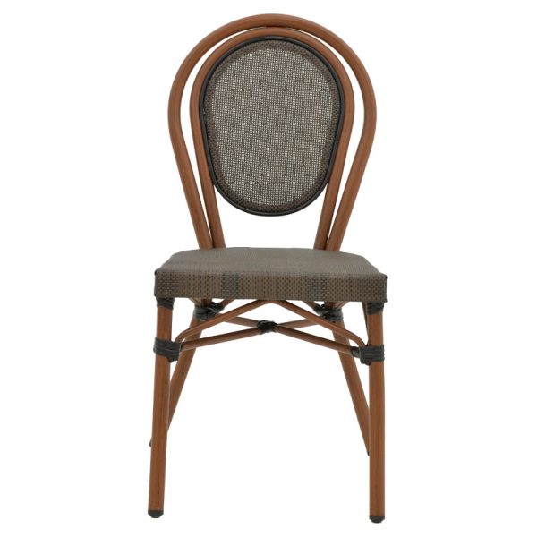 289 000007 3 2 Chair Nacia pakoworld dark brown aluminum-grey textilene 45x59x85cmOutdoor furniture > Garden chair