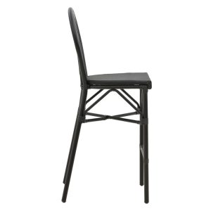 289 000010 2 3 Bar stool Dezyan pakoworld black aluminum-black textilene 41.5x53.5x116cmOutdoor furniture > Stools bar