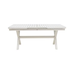 289 000020 2 2 Expanding table Dagyn pakoworld white aluminum 180-240x90x76cmOutdoor furniture > Garden dining sets